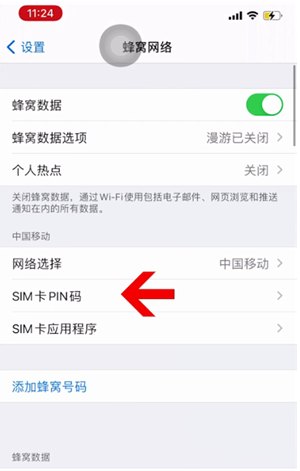 岐山苹果14维修网分享如何给iPhone14的SIM卡设置密码 