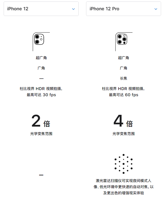 岐山苹果手机维修分享苹果 iPhone 12 与 iPhone 12 Pro 选哪款 